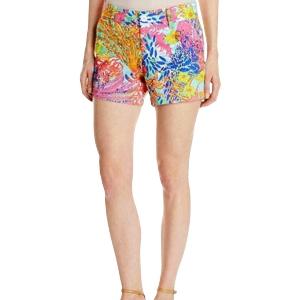 Lilly Pulitzer Callahan Shorts, Flat Front, Tropical, Size 0